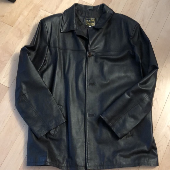 MEN’s AUTHENTIC ITALIAN made LEATHER Jacket European Size 54 - Picture 2 of 13